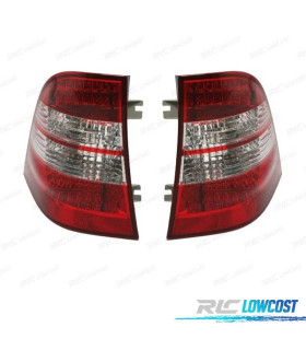 PILOTOS MERCEDES ML W163 98-05 LED ROJO CROMO