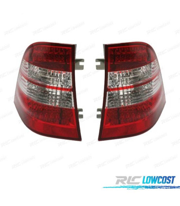 PILOTOS MERCEDES ML W163 98-05 LED ROJO CROMO