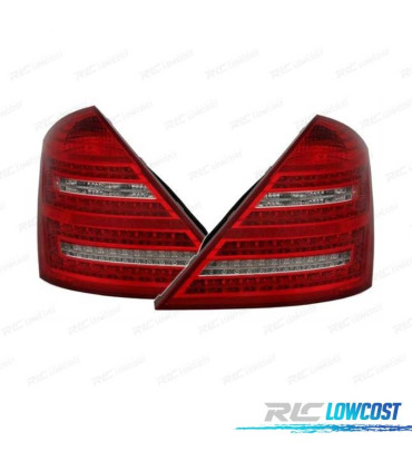 PILOTOS MERCEDES CLASE S W221 05-11 LED ROJO CROMO
