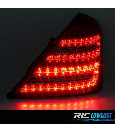 PILOTOS PARA MERCEDES CLASE S W221 05-11 LED ROJO CROMO