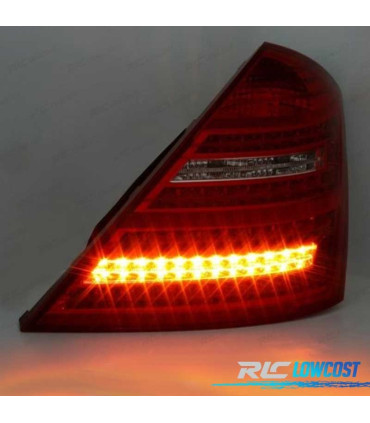 PILOTOS MERCEDES CLASE S W221 05-11 LED ROJO CROMO