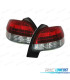 PILOTOS PEUGEOT 206 98-09 LED ROJO CROMO