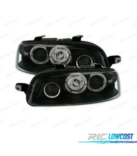 FAROS PARA FIAT PUNTO 99-03 OJOS ANGEL FONDO NEGRO