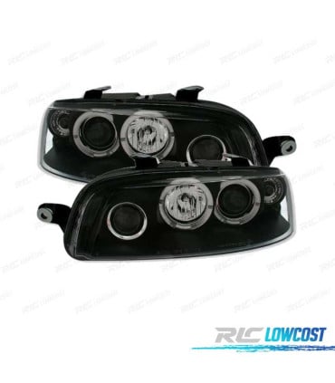 FAROS PARA FIAT PUNTO 99-03 OJOS ANGEL FONDO NEGRO