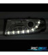 FAROS PARA SKODA OCTAVIA 01-04 LUZ DIURNA LED FONDO CROMO