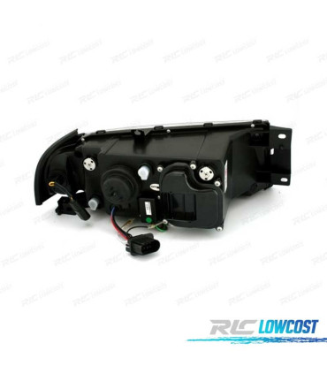 FAROS PARA SKODA OCTAVIA 01-04 LUZ DIURNA LED FONDO CROMO