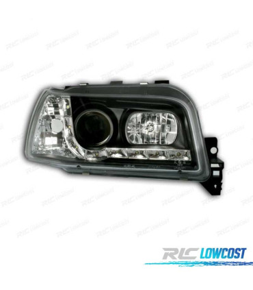 FAROS RENAULT CLIO 92-97 LUZ DIURNA LED FONDO NEGRO