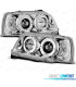 FAROS RENAULT CLIO 90-95 OJOS ANGEL FONDO CROMO