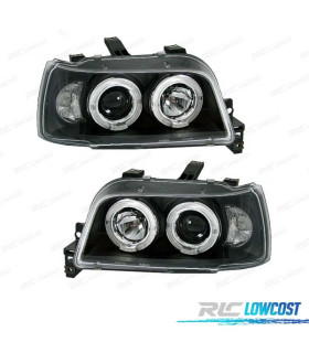 FAROS RENAULT CLIO 90-95 OJOS ANGEL FONDO NEGRO