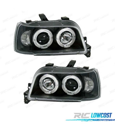 FAROS RENAULT CLIO 90-95 OJOS ANGEL FONDO NEGRO