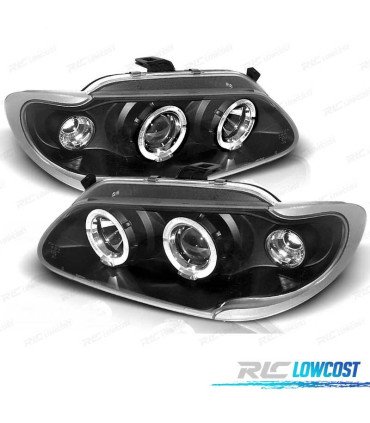 FAROS RENAULT MEGANE 96-99 OJOS ANGEL FONDO NEGRO