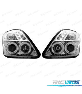 FAROS SUZUKI SWIFT 05-10 OJOS ANGEL FONDO CROMO