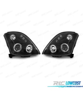 FAROS SUZUKI SWIFT 05-10 OJOS ANGEL FONDO NEGRO