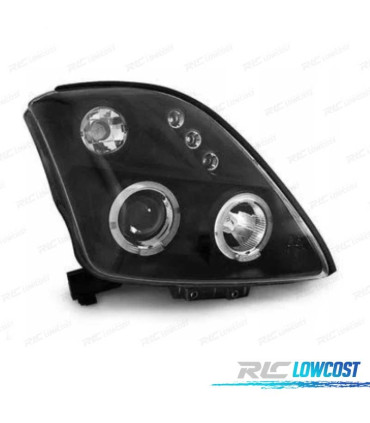 FAROS SUZUKI SWIFT 05-10 OJOS ANGEL FONDO NEGRO