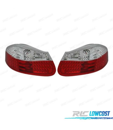PILOTOS PORSCHE BOXSTER 986 96-04 LED ROJO CROMO