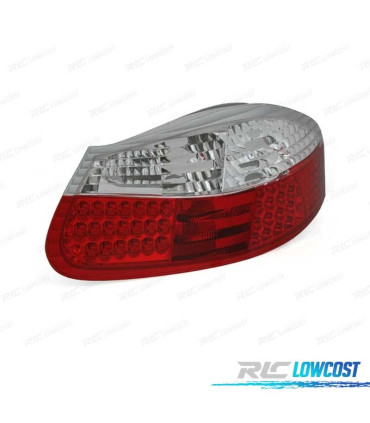 PILOTOS PORSCHE BOXSTER 986 96-04 LED ROJO CROMO