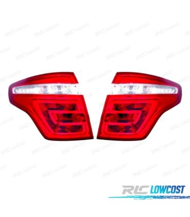 PILOTOS CITROEN C4 PICASSO 06-11 ROJO CROMO