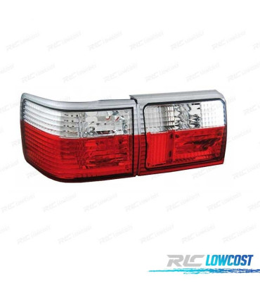 PILOTOS AUDI 80 AVANT 86-91 ROJO CROMO