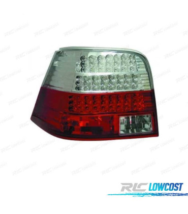 PILOTOS VOLKSWAGEN VW GOLF 4 97-03 LED ROJO CROMO