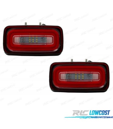 PILOTOS MERCEDES CLASE G W463 LED ROJO - CROMADO