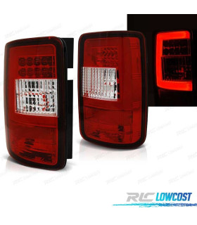 PILOTOS VOLKSWAGEN VW CADDY 04-15 LED ROJO CROMO