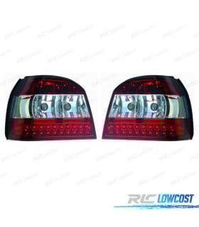 PILOTOS VOLKSWAGEN VW GOLF 3 91-97 LED ROJO CROMO