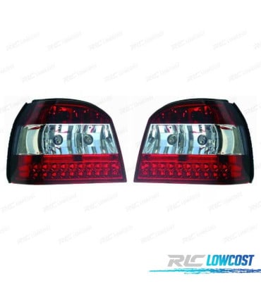 PILOTOS VOLKSWAGEN VW GOLF 3 91-97 LED ROJO CROMO