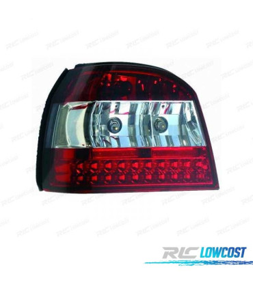 PILOTOS VOLKSWAGEN VW GOLF 3 91-97 LED ROJO CROMO