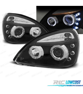 FAROS PARA RENAULT CLIO 01-05 OJOS ANGEL FONDO CCFL NEGRO