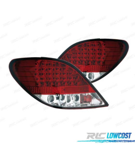 PILOTOS LED PEUGEOT 207 06-12 ROJO CROMO