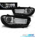 FAROS PARA VOLKSWAGEN VW SCIROCCO 08-14 LUZ DIURNA CROMO NEGRO