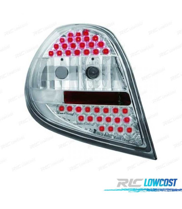 PILOTOS LED RENAULT CLIO 05-09 FONDO CROMO