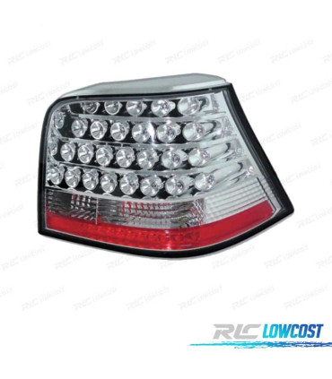 PILOTOS VOLKSWAGEN VW GOLF 4 97-03 LED FONDO CROMO