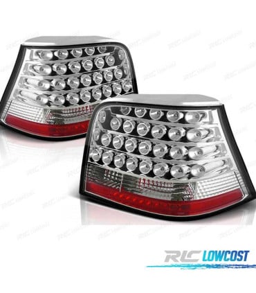 PILOTOS VOLKSWAGEN VW GOLF 4 97-03 LED FONDO CROMO