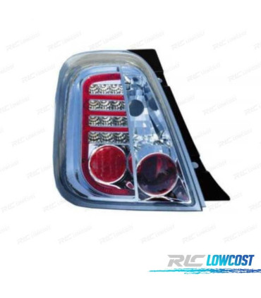 PILOTOS FIAT 500 07- LED FONDO CROMO
