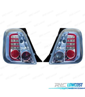 PILOTOS FIAT 500 07- LED FONDO CROMO