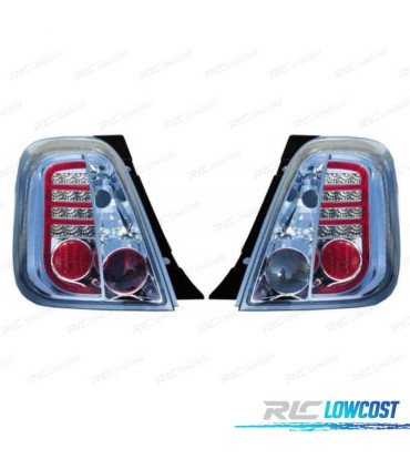 PILOTOS FIAT 500 07- LED FONDO CROMO