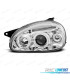 FAROS OPEL CORSA B 93-00 OJOS ANGEL FONDO CROMO MAN.