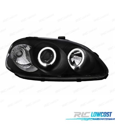 FAROS HONDA CIVIC 96-98 OJOS ANGEL FONDO NEGRO