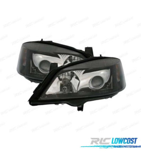 FAROS OPEL ASTRA G 97-04 LUPA FONDO NEGRO