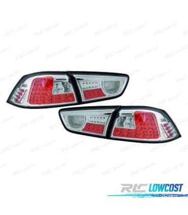PILOTOS MITSUBISHI LANCER SEDAN 08- LED FONDO CROMO