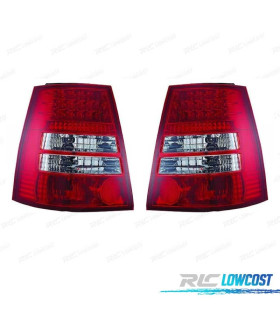 PILOTOS VOLKSWAGEN VW GOLF 4 VARIANT 97-03 LED ROJO CROMO