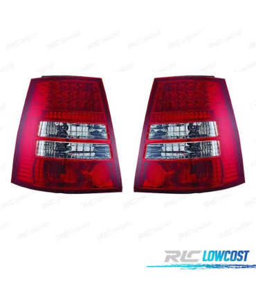 PILOTOS VOLKSWAGEN VW GOLF 4 VARIANT 97-03 LED ROJO CROMO