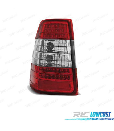 PILOTOS MERCEDES CLASE E W124 ESTATE 85-95 LED ROJO CROMO