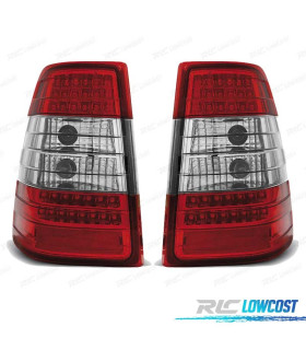 PILOTOS MERCEDES CLASE E W124 ESTATE 85-95 LED ROJO CROMO