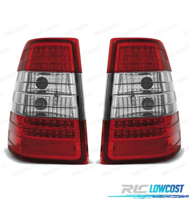 PILOTOS MERCEDES CLASE E W124 ESTATE 85-95 LED ROJO CROMO