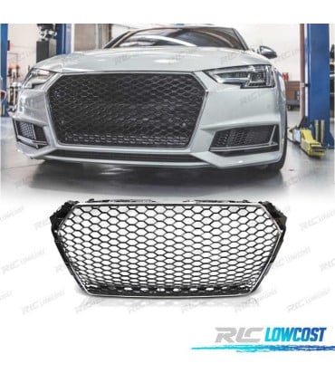 PARRILLA AUDI A4 B9 15-19 LOOK RS CROMADO NEGRO