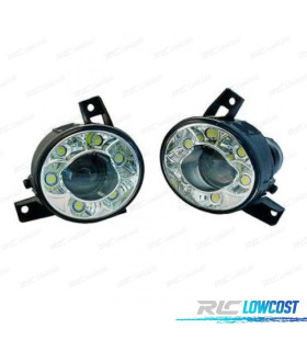 FAROS ANTINIEBLAS CON LUZ DIURNA VOLKSWAGEN VW POLO 01-05 CROMO