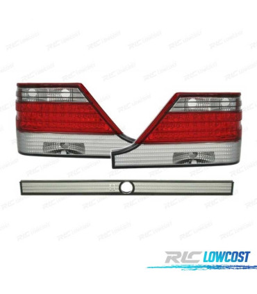 PILOTOS MERCEDES CLASE S W140 94-98 LED ROJO CROMO
