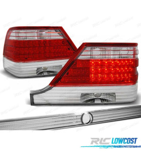 PILOTOS MERCEDES CLASE S W140 94-98 LED ROJO CROMO